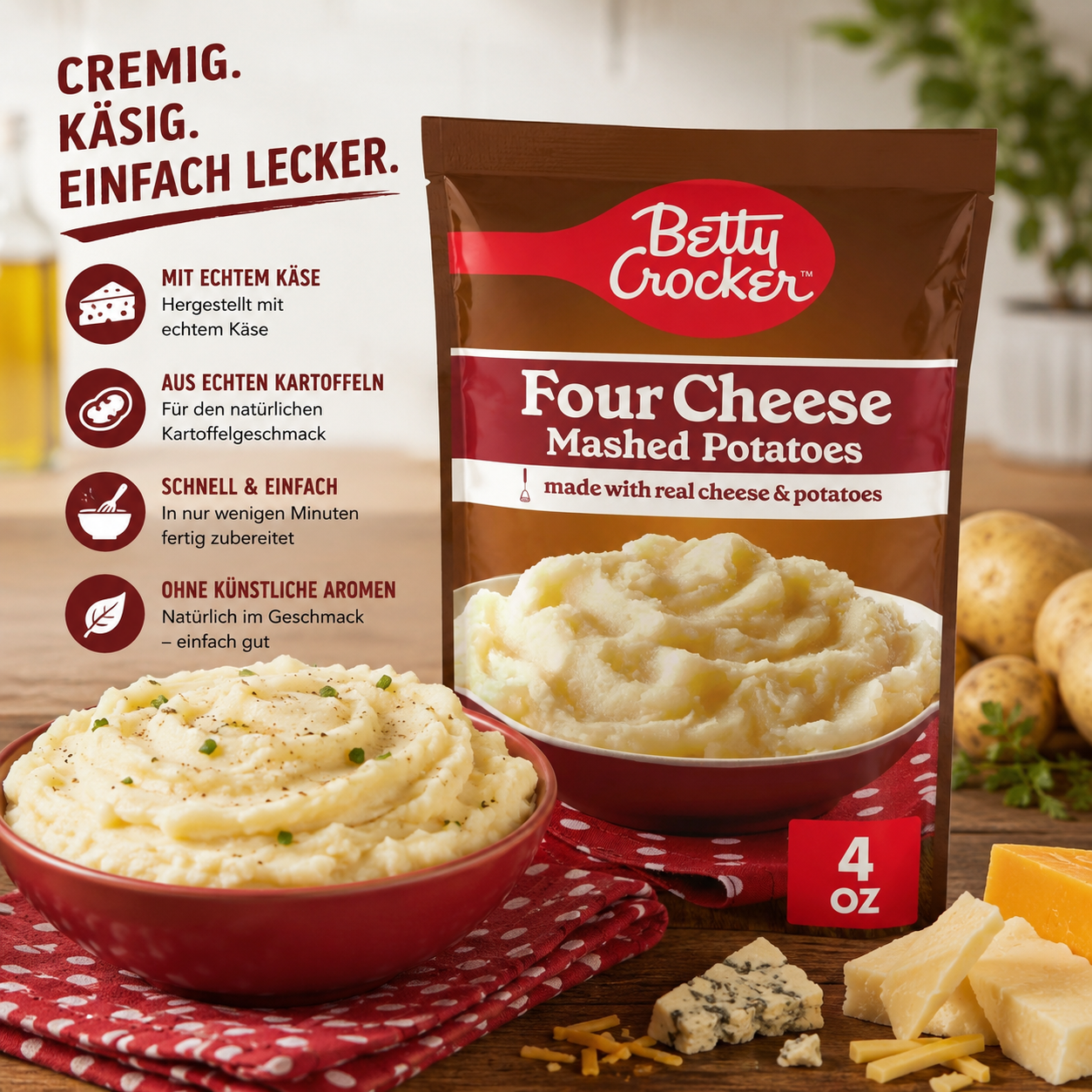 Betty Crocker - Mashed Potatoes "Four Cheese" (113 g)