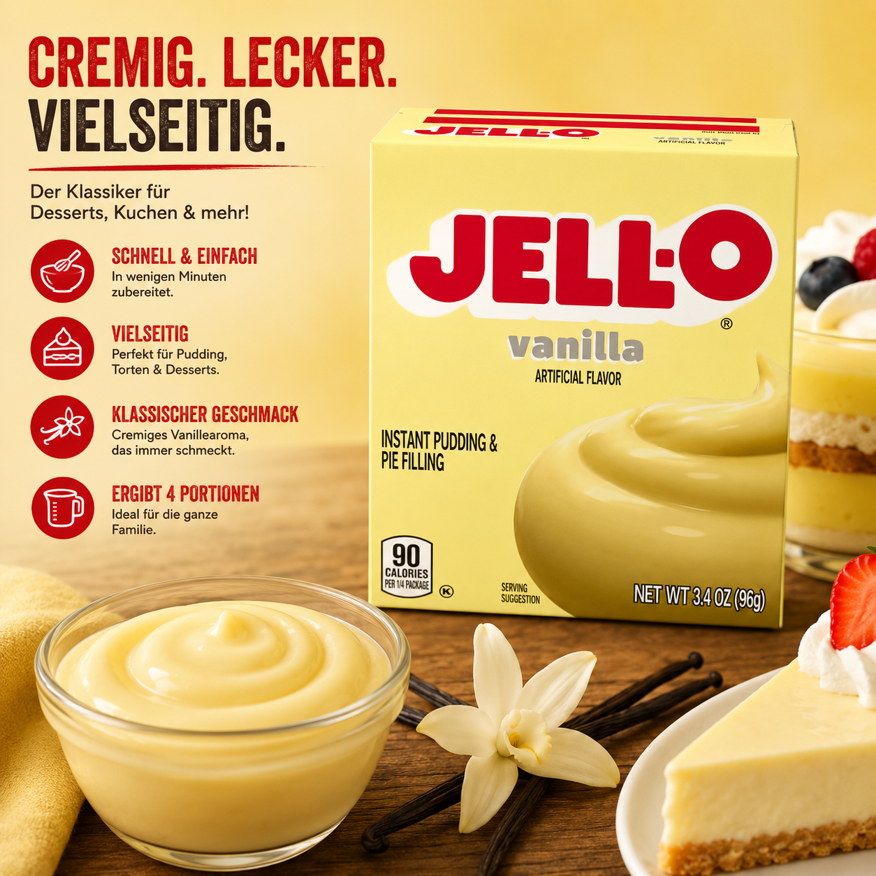 JELL-O - Instant Pudding "vanilla" (96 g)