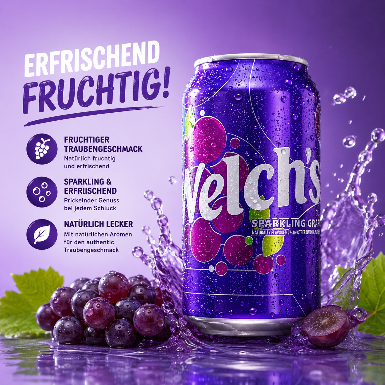 Welch's "Sparkling Grape" (355 ml)