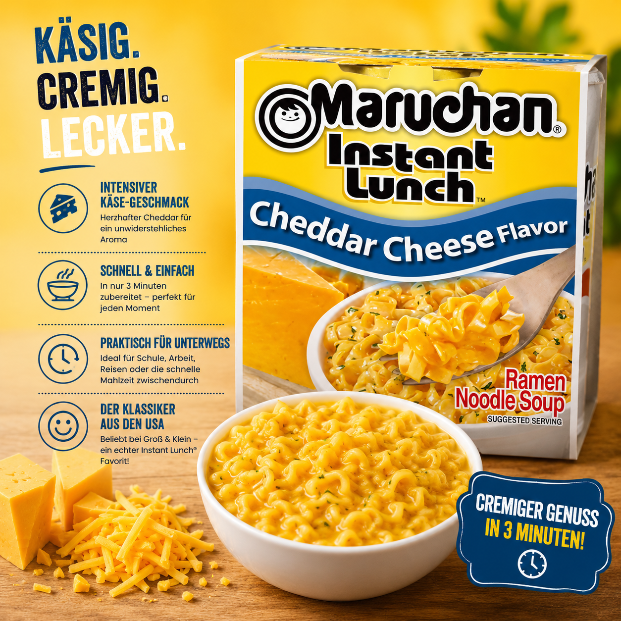 Maruchan - Instant Lunch "Cheddar Cheese Flavor" (64 g)