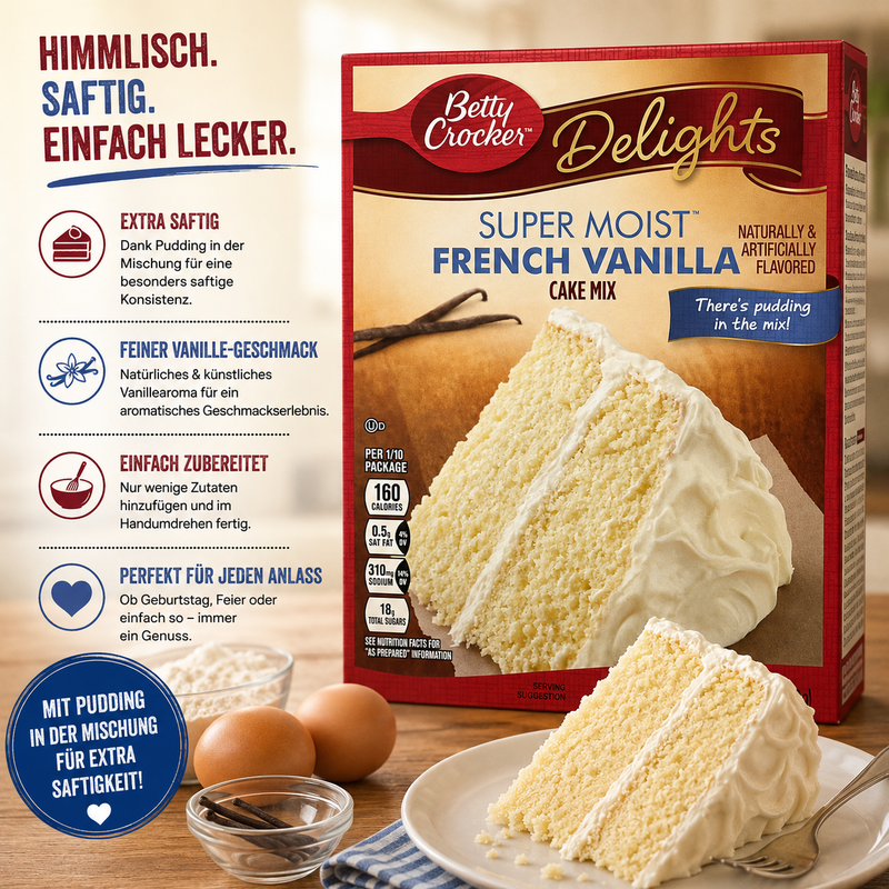 Betty Crocker - Super Moist Cake Mix "French Vanilla" (375 g)