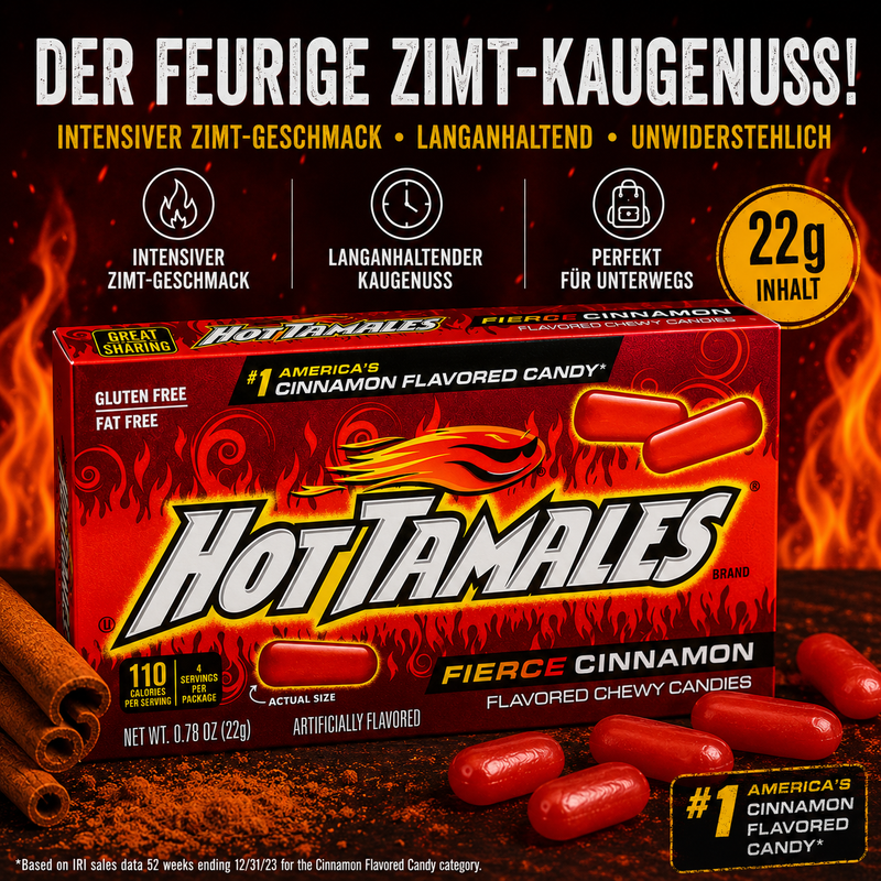 Hot Tamales - Candy "Fierce Cinnamon" (22 g)