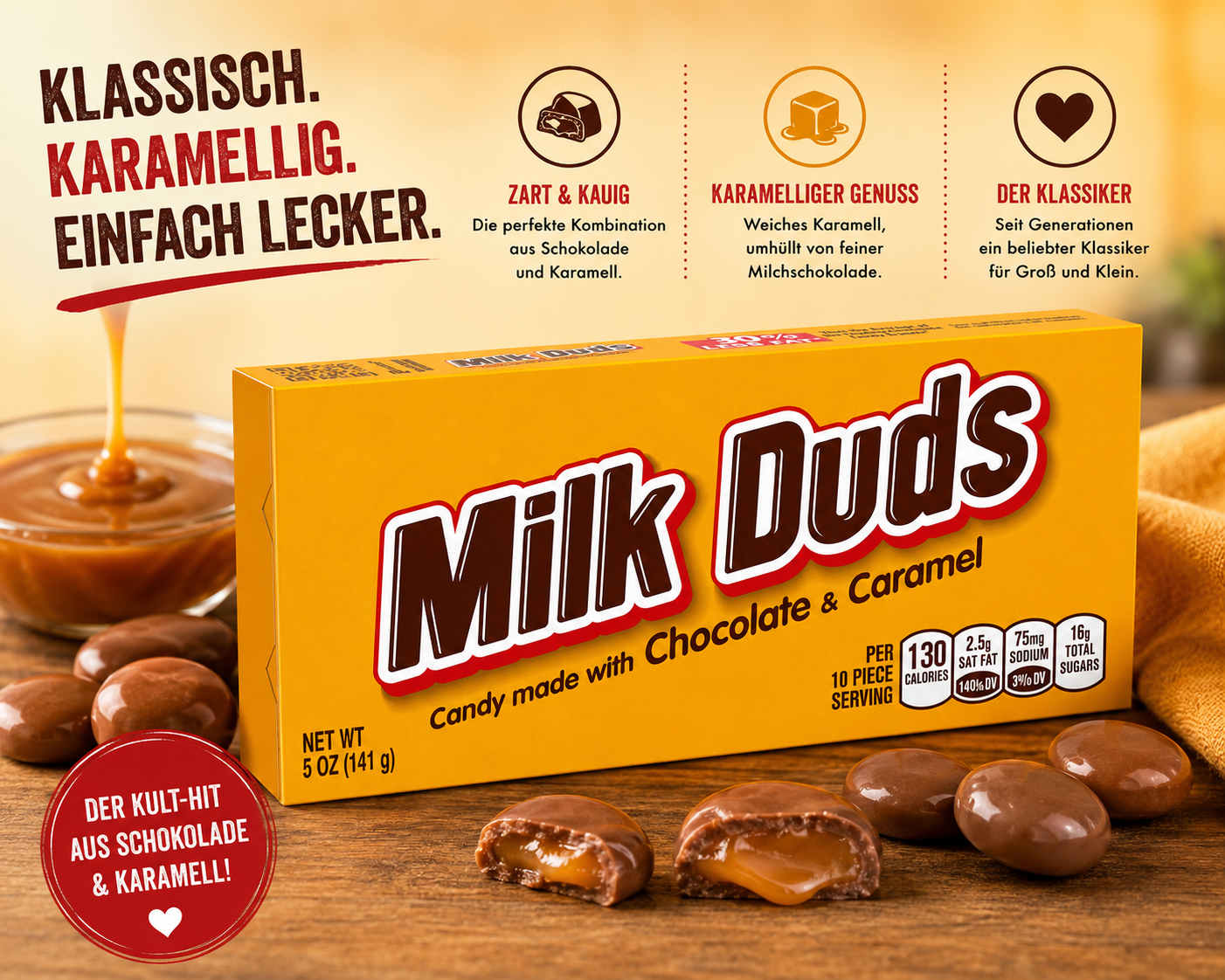 Milk Duds - Candy "Chocolate & Caramel" (141 g)