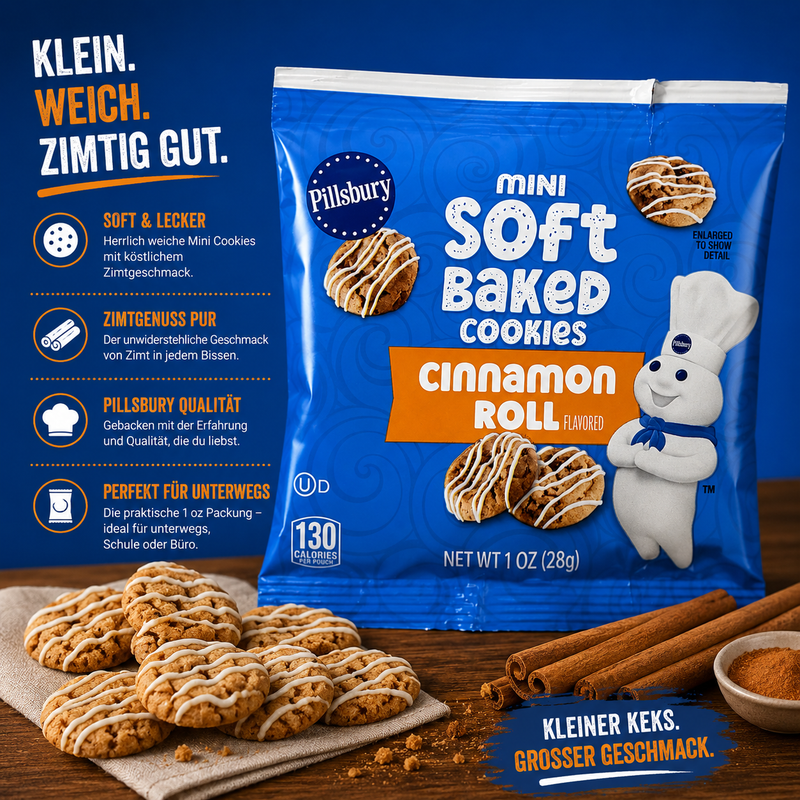 Pillsbury - Soft Baked Mini Cookies "Cinnamon Roll" (28 g)