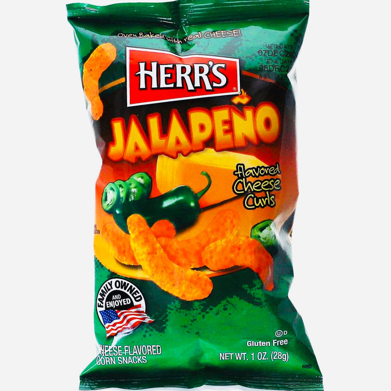 Herr's - flavored Baked Cheese Curls "Jalapeno" (28 g) - SMALL