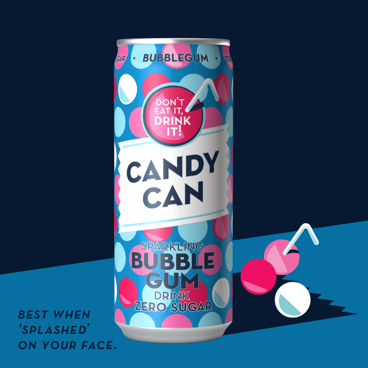 Candy Can - "Sparkling Bubble Gum" Zero Sugar (330 ml)