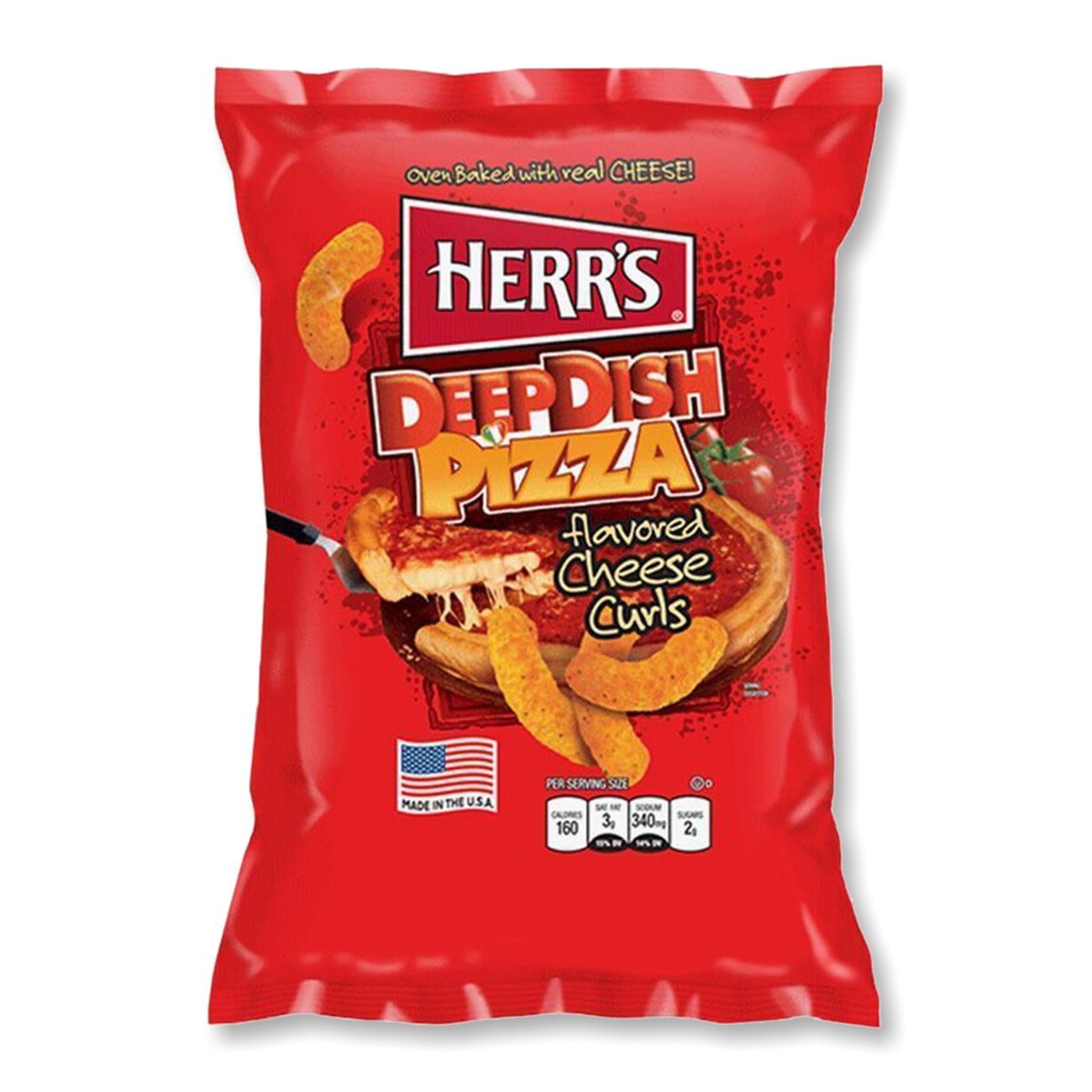 Herr's - flavored Cheese Curls "Deep Dish Pizza" (170,0 g)