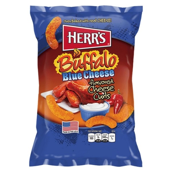 Herr's - flavored Cheese Curls "Buffalo Blue Cheese" (198 g)