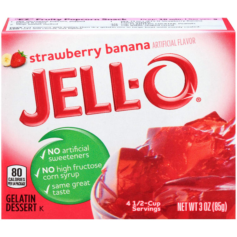 JELL-O - Instant Gelatin Dessert "strawberry banana" (85 g)