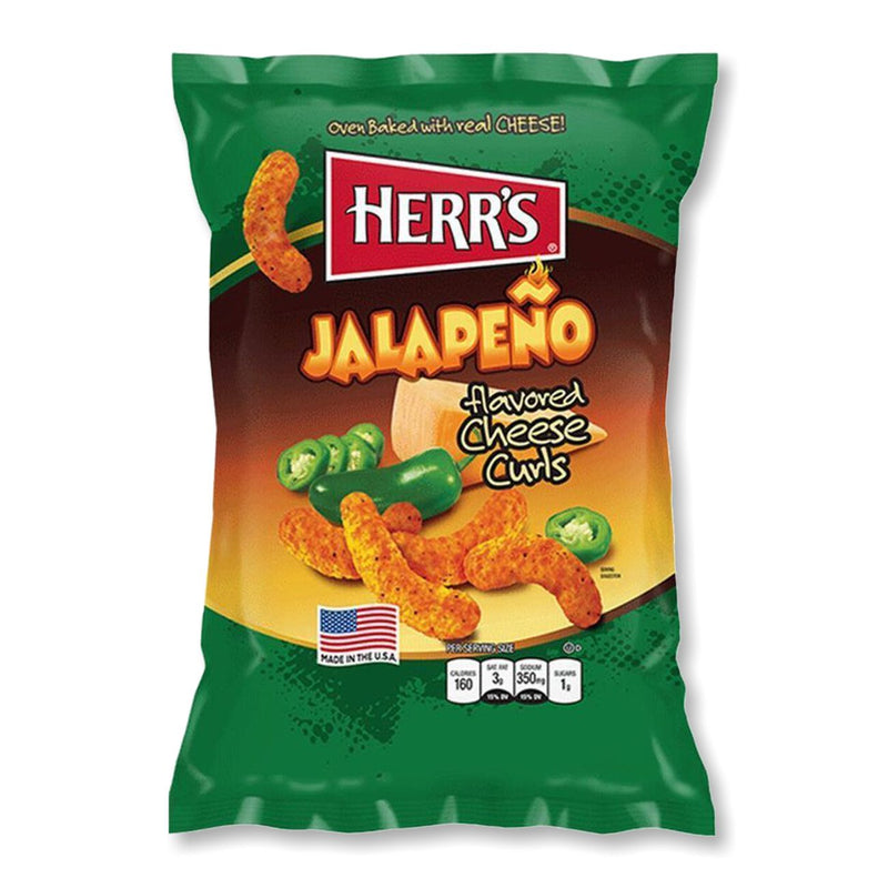 Herr's - flavored Baked Cheese Curls "Jalapeno" (170g)