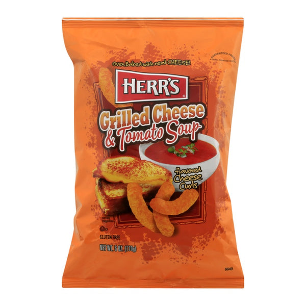 Herr's - flavored Cheese Curls "Grilled Cheese & Tomato Soup" (170 g)