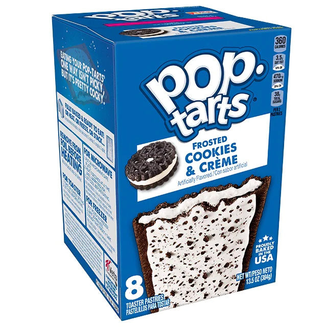Kellogg's - Pop-Tarts Frosted "Cookies & Creme" (384 g)