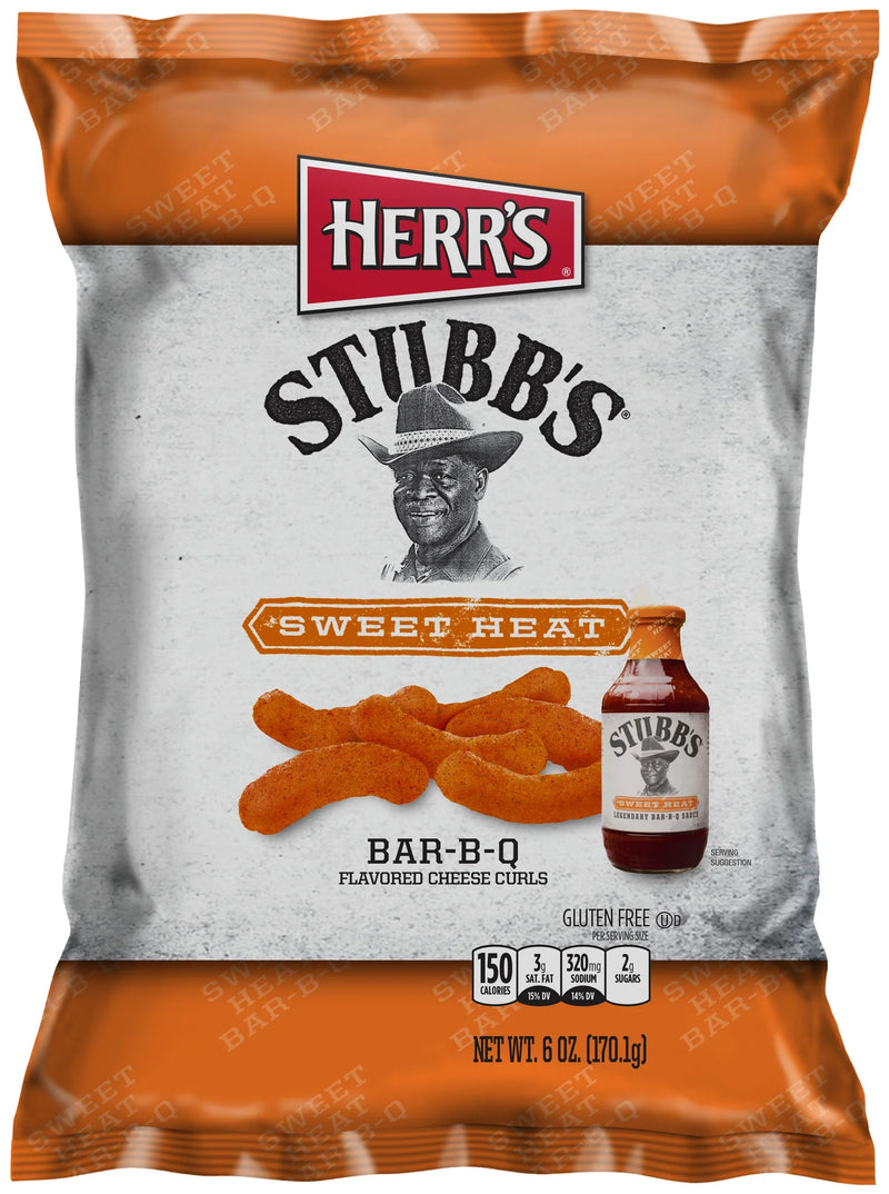 Herr's - Flavored Cheese Curls "Stubb's Sweat Heat BAR-B-Q" (170,1 g)
