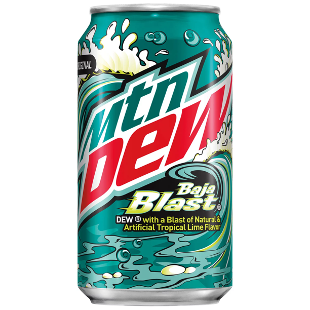 Mtn Mountain Dew - "Baja Blast" (355 ml)