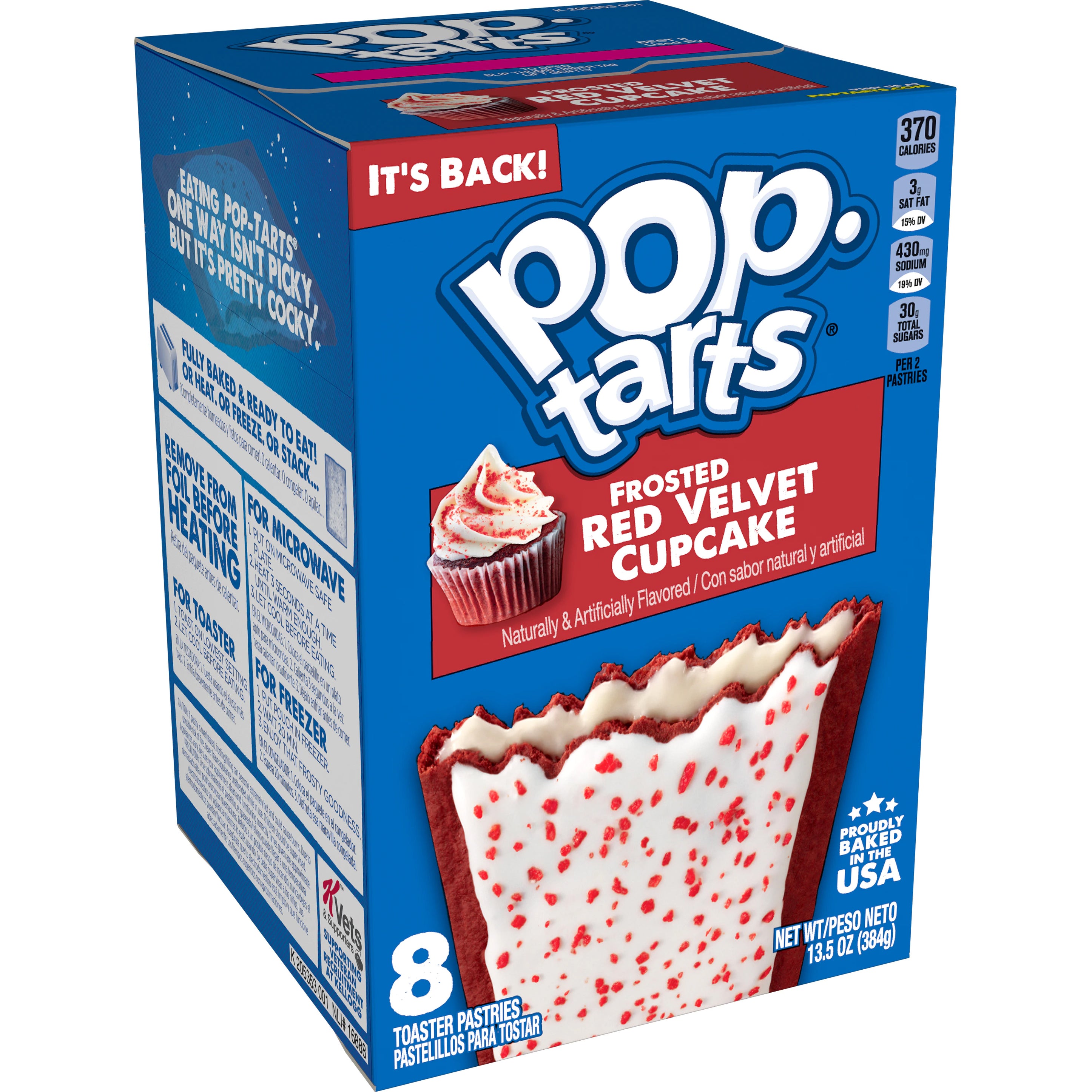 Kellogg's - Pop-Tarts "Frosted Red Velvet Cupcake" (384 g)