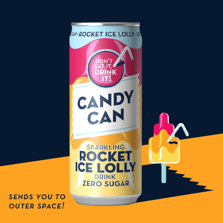 Candy Can - "Sparkling Rocket Ice Lolly" Zero Sugar (330 ml)