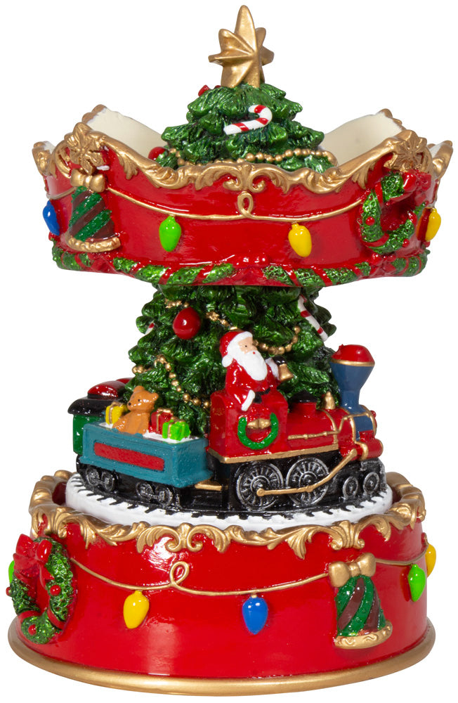 Mechanische Spieluhr - Karusell "Weihnachtszug" (ca. 17 cm)