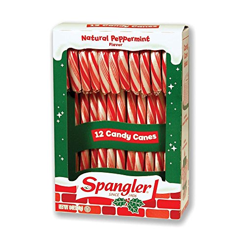 Spangler - Natural Peppermint Flavor Red-White "12 Candy Canes" (150 g)