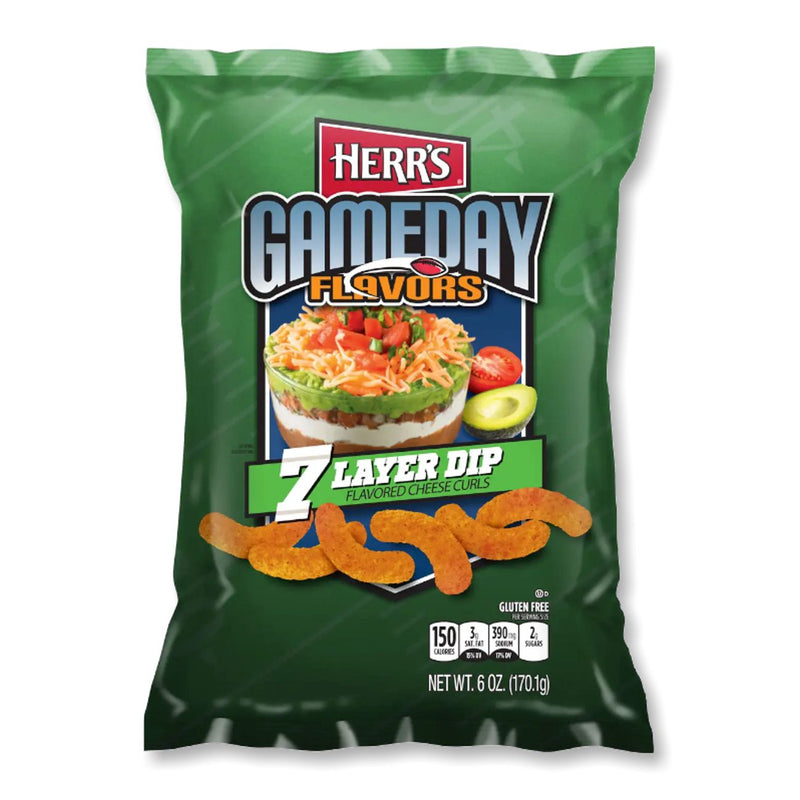 Herr's - flavored Cheese Curls "Gameday Flavors 7 Layer Dip" (170,1 g)