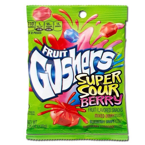Fruit Gushers - "Super Sour Berry" (120 g)
