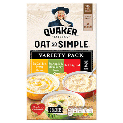QUAKER - Instant Oatmeal "Variety Pack" (297 g)