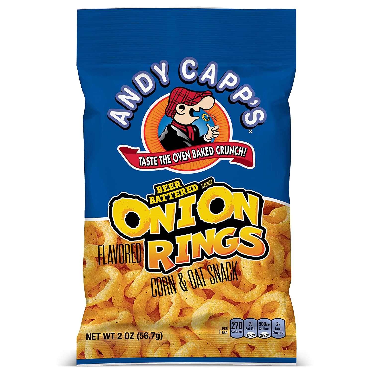 Andy Capp's - Corn & Hafersnack "Onion Rings" (56,7 g)