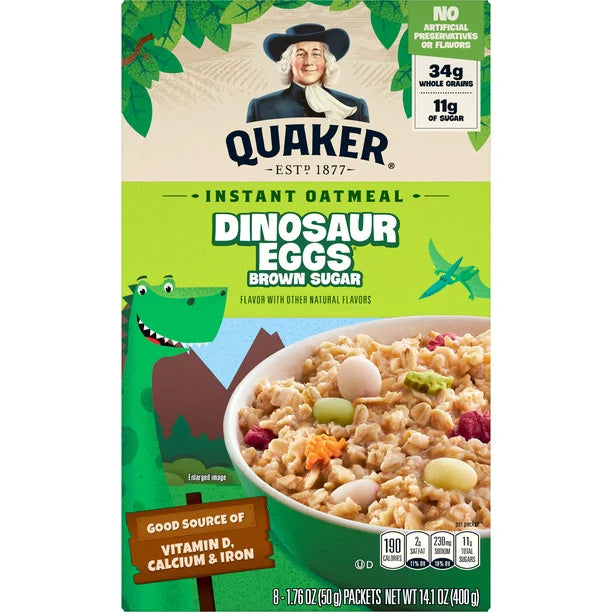 QUAKER - Instant Oatmeal "Dinosaur Eggs Brown Sugar" (400 g)