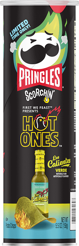 Pringles - Potato Chips "Scorchin' Hot Ones Los Calientes Verde Crisps" (156 g)