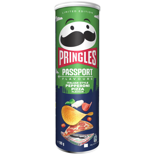 Pringles Passport - Potato Chips "Italien Style Pepperoni Pizza Flavour" (185 g)