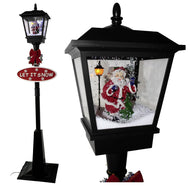 Schneiende Standlaterne - schwarz "Santa" (180 cm)