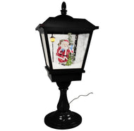 Tischlaterne mit Schnee - schwarz "Santa" (65 cm)