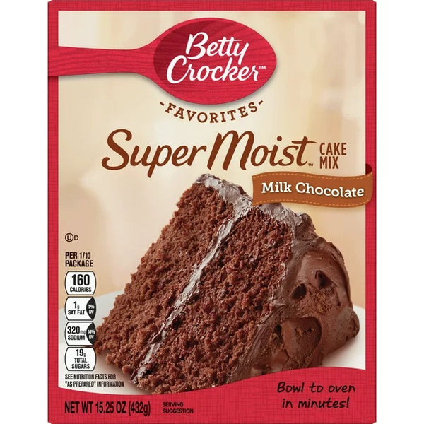 Betty Crocker - Super Moist Cake Mix "Milk Chocolate" (432 g)