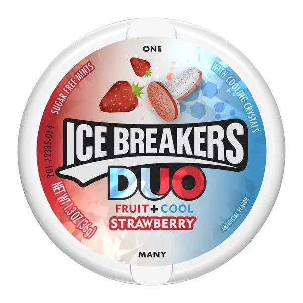 Ice Breakers - DUO Mints "Fruit & Cool Strawberry" (Sugar free) (36 g)