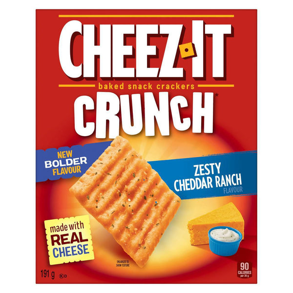 CHEEZ-IT - baked snack crackers "CRUNCH Zesty Cheddar Ranch" (191 g)