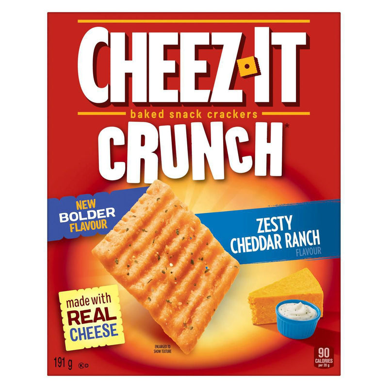 CHEEZ-IT - baked snack crackers "CRUNCH Zesty Cheddar Ranch" (191 g)